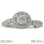 ショッピングPT E-SI2-E ダイヤモンド/0.225ct ダイヤ/0.417ct デザイン リング Pt950 8号 ソーティング付