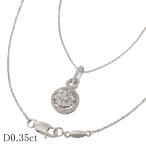 ダイヤモンド/0.35ct デザイン ネックレス K18WG