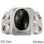 ショッピングダイヤモンド ブラックダイヤモンド/2.72ct ダイヤ/0.03ct デザイン リング Pt900 23号