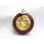 ペンダントトップ 木枠 丸型 七福神 布袋 プチギフト 転勤 退職 お礼 母の日 敬老の日 ギフト