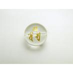 三面大黒天 水晶(金色入り)梵字玉 12mm 手作りにオススメ！ 天然石 パワーストーン