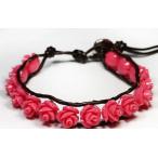 Yahoo! Yahoo!ショッピング(ヤフー ショッピング)【ブレスレット】センティピードブレスレット 薔薇 ダークピンク珊瑚 コーラルブレス パワーストーン