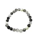 8mm_Simple_3´sブレスレットブラックルチルクォーツマザーオブパ...