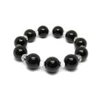 16mmオブシディアンAAAコンビブレスレット天然石パワーストーン/インペ...