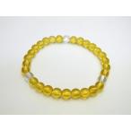 ショッピングリンツ 6mmシンプル3´sブレスレット シトリンクォーツ 黄水晶 Citrine 太陽の象徴 商売 金運 幸福 お守り 風水 パワーストーン