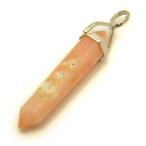 現品No2シルバーダブルポイントペンダントトップ小：約6x30mmロードク...