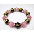 本格派 存在感＆重量感抜群 戦国武将七人衆 金彫り家紋数珠ブレスレット 金彫家紋オニキス キャッツア ...