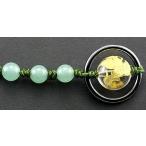 携帯ストラップ天然石三連＆鳳凰金彫りヘマタイトループアベンチュリン天然石パ...