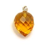 ペンダントトップイチゴカットシトリンクォーツパワーストーン