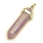 シルバーダブルポイントペンダントトップ大アメジスト1個売り天然石パワーストーン