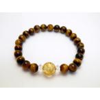 九頭龍水晶金色入り12mmタイガーアイブレスレット天然石パワーストーン