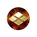 武田信玄 12mm 金 アンバー 横穴 戦国武将 彫刻 一粒売りビーズ 天然石 風水 パワーストーン