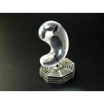 天然石水晶＆飾り台勾玉陰陽八卦パワ...