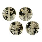 彫刻ビーズ・彫りビーズ九頭馬-水晶素14mm1粒売り天然石パワーストーン