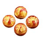 四神獣セット龍紋メノウ金彫り彫刻ビーズ10mm玉青龍・朱雀・白虎・玄武天然...