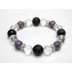 天然石四神獣ブレスレットチャロアイト＆水晶＆四神獣オニキスパワーストーン四...