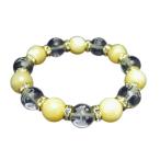 7種の梵字入り梵字水晶素彫り数珠アラゴナイトブレスレット風水パワーストーン