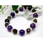 Yahoo! Yahoo!ショッピング(ヤフー ショッピング)アメジスト10mmとスモーキークォーツのパワーストーンのブレスレット メンズ レディース 天然石の数珠 腕輪念珠 ブレスレット ギフトにも最適 ペア使用も 厄
