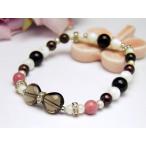 ハートブレスレットスモーキークォーツ・ロードナイト・ガーネット・オニキス・...