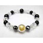 天然石戦国武将山本勘助水晶ヘマタイトブルータイガーアイブレスレット天然石風...