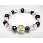 天然石戦国武将直江兼続-愛水晶ヘマタイトレッドタイガーアイブレスレット天然...