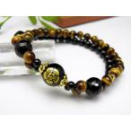 ショッピング戦国武将 天然石 戦国武将 織田信長 オニキス タイガーアイ 二連ブレスレット 天然石 風水 パワーストーン