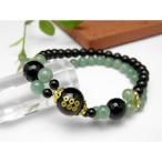 ショッピング戦国武将 天然石 戦国武将 真田幸村 オニキス アベンチュリン 二連ブレスレット 天然石 風水 パワーストーン