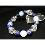 高級四神獣シリーズ四神獣ブレスレット水晶素彫り12mm玉ソーダライト・オブ...