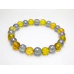 アクアオーラ128面カットシトリン128面カット8mmブレスレット天然石風...