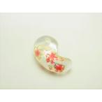 桜のプリント入クリスタル勾玉２０×１３１個売りパワーストーン