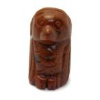 アマビエ ヴァーミリオンオブシディアン 妖怪 天然石 置物 彫り物 インテリア ギフト 天然石 パワーストーン プチギフト 転勤 退職 お礼 母の日 敬老の日 ギフト