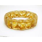 山入りファントムシトリン17x11mmバングルブレスレット現品パワーストーン