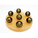 Yahoo! Yahoo!ショッピング(ヤフー ショッピング)七星陣 オニキス手彫り 七福神 置玉φ16mm 穴なし アラゴナイト 六芒星台 置物 天然石 パワーストーン プチギフト 転勤 退職 お礼 母の日 敬老の日 ギフト