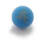 サク勢至菩薩ターコイズ彫刻ビーズ横...