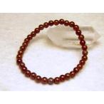 オレンジガーネット 柘榴石 6mm玉 一連ブレスレット 天然石 パワーストーン
