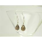 Yahoo! Yahoo!ショッピング(ヤフー ショッピング)sv925ドロップ型のスモーキークォーツピアス 9×6mm 天然石のピアス ギフトにも最適 厄除け お守り