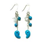 ピアス勾玉ターコイズレディース天然...