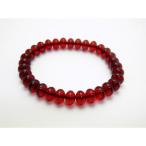 4Aルビーレッドアンバー天然琥珀バルト海産ボタン型ブレスレット幅約8-8....