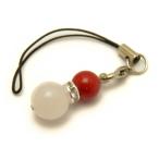 ローズクォーツ＆赤珊瑚ひょうたんス...