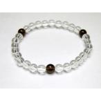 6mmシンプル3´sブレスレットスモーキークォーツ数珠ブレスレット天然石パ...