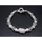 ワイヤーブレスレットクンツァイト01天然石パワーストーン