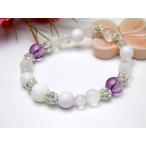 Yahoo! Yahoo!ショッピング(ヤフー ショッピング)蓮花ブレスレット 数珠 ホワイトオニキス アメトリン 天然石 パワーストーン