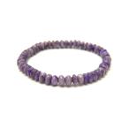 美マーブル世界三大ヒーリングストーン4Aロシア産チャロアイトボタンブレスレ...