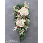 クリスマススワッグ 造花 壁掛け 豪華 クリスマスリース スワッグ 花 玄関 W-1017