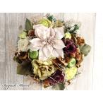 クリスマスリース 玄関 造花 クリスマス リース  ポインセチア おしゃれ  W-900