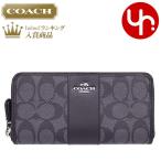 コーチ COACH 財布 長財布 F54630 ブラックスモーク×ブラック シグネチャー PVC レザー アコーディオン ジップ アラウンド アウトレット レディース