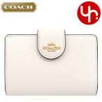 コーチ COACH 財布 二つ折り財布 F06390 6390 チョーク ラグジュアリー クロスグレーン レザー ミディアム コーナー ジップ ウォレット アウトレット レディース