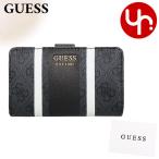 ショッピング二つ折り ゲス GUESS 財布 二つ折り財布 SV877147 ブラック 4G モノグラム ライン プリント スモール バイフォールド ウォレット レディース