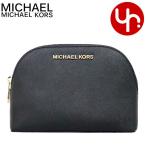 マイケルコース MICHAEL KORS 小物 ポーチ 35T8GTVU3L ブラック ジェット セット トラベル レザー ラージ トラベル ポーチ アウトレット レディース