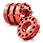 Orion Motor Tech 6x5.5 Wheel Spacers, 1.5 Inch Red Wheel Spacer Kit with M14x1.5 Studs Compatible with Chevy Silverado GMC Sierra 1500 Subu 並行輸入品